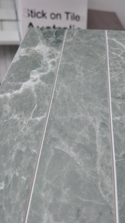 Large Kit Kat Stick on Composite Tile - Sage Marble