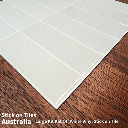 Large Kit Kat Stick on Tile - Off White