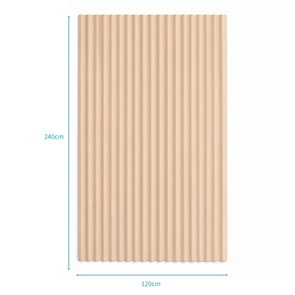large scallop flexible wood roll panels