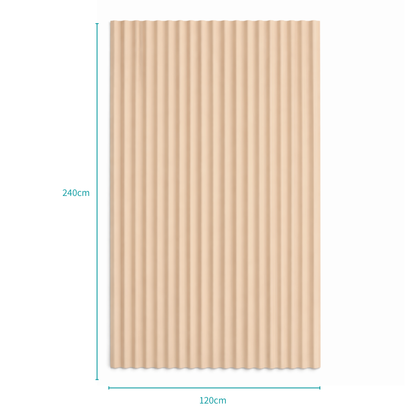 large scallop flexible wood roll panels