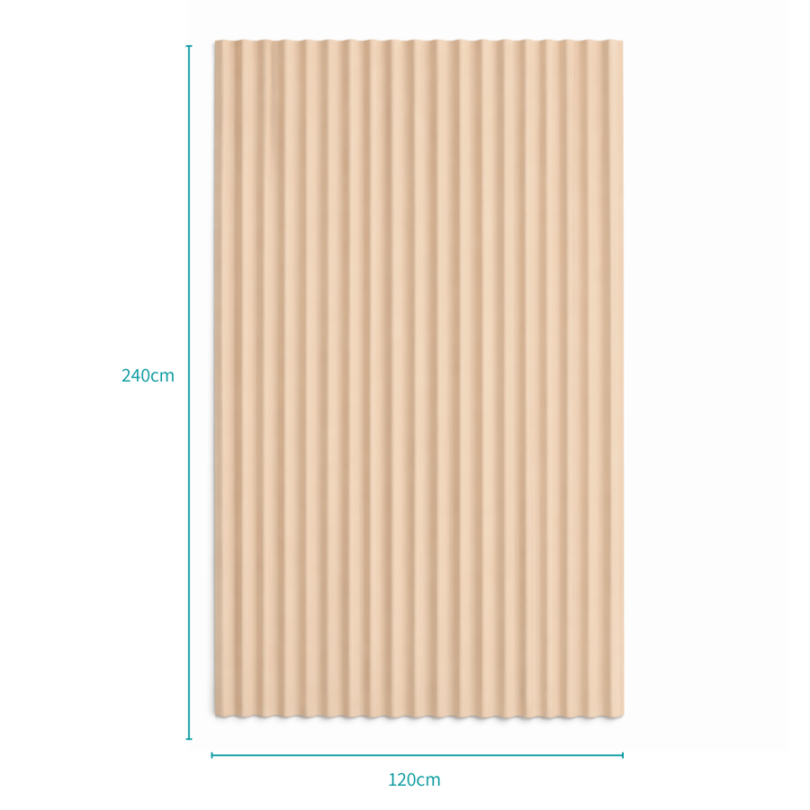 large scallop flexible wood roll panels