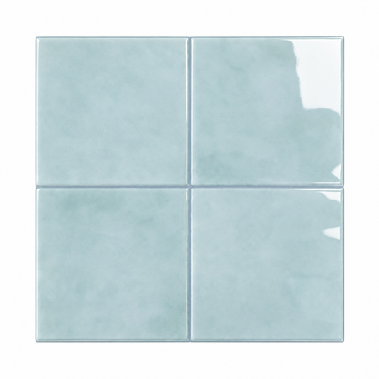 Large Square Stick on Tile - Soft Blue