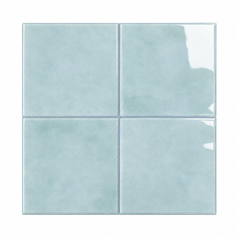 Large Square Stick on Tile - Soft Blue