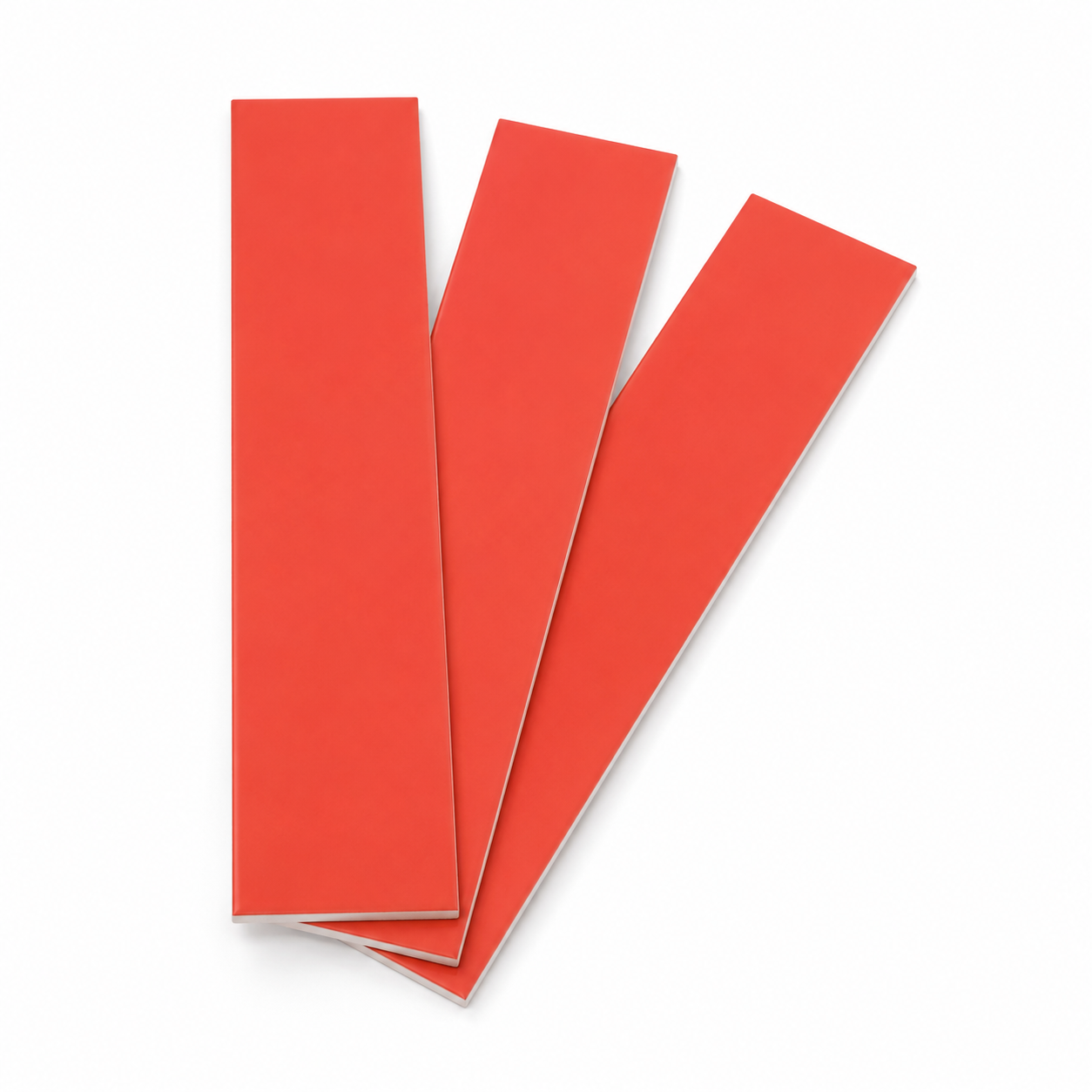 Long Subway Stick on Composite Tile - Matte Orange