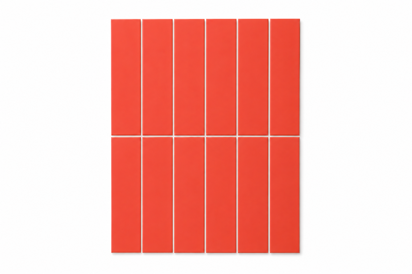 Long Subway Stick on Composite Tile - Matte Orange