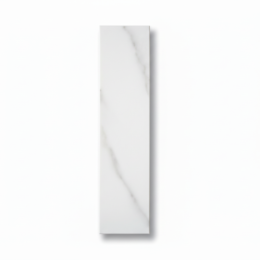Long Subway Stick on Composite Tile - Carrara Marble