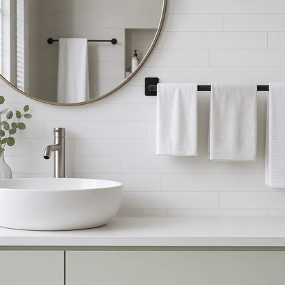 Long Subway Stick on Composite Tile - Matte White