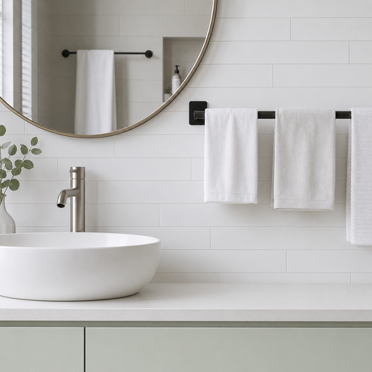 Long Subway Stick on Composite Tile - Matte White