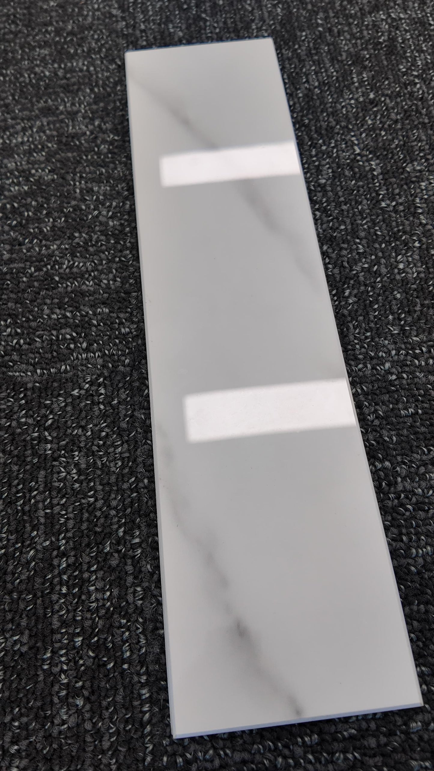 Long Subway Stick on Composite Tile - Carrara Marble