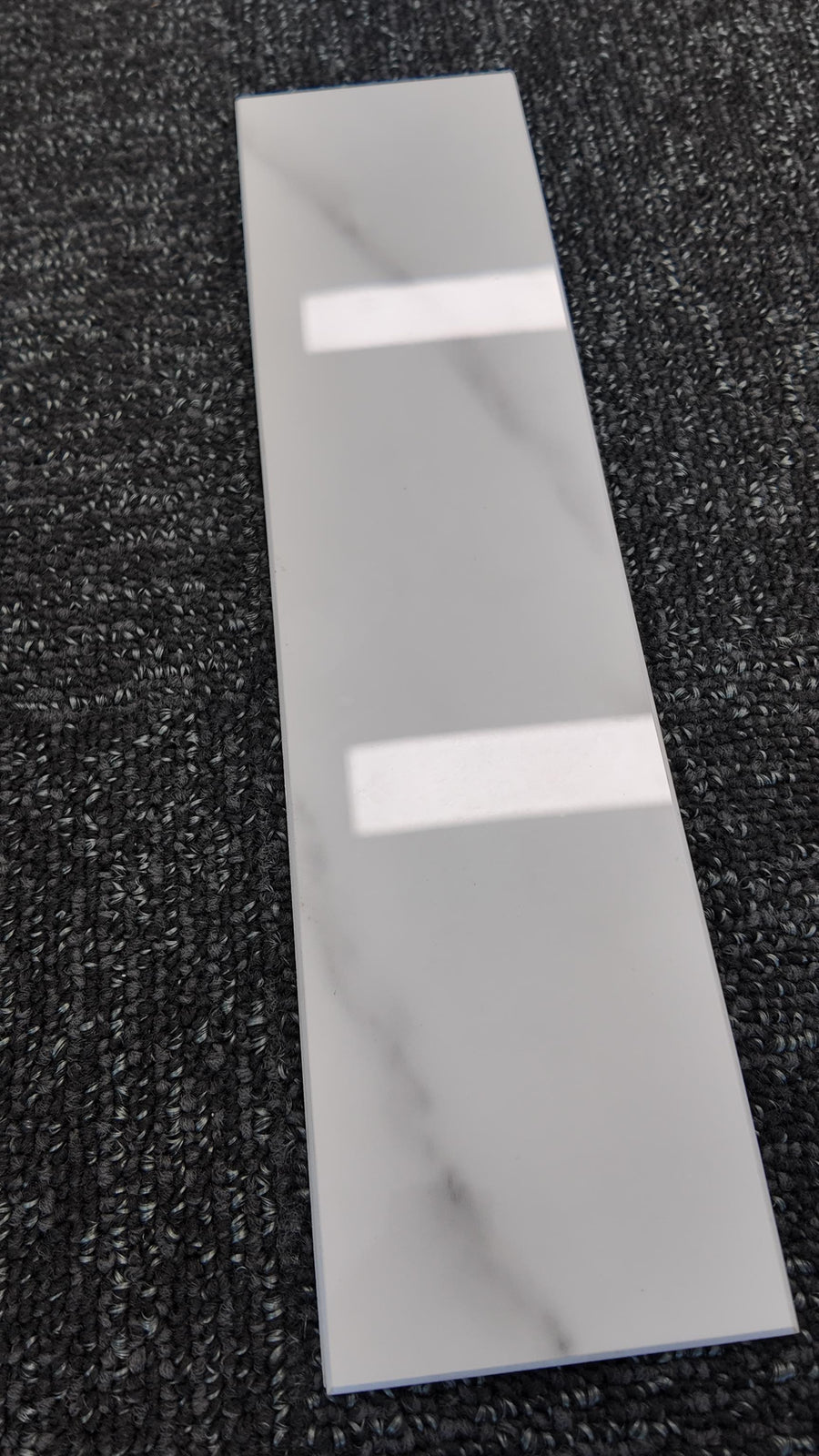 Long Subway Stick on Composite Tile - Carrara Marble