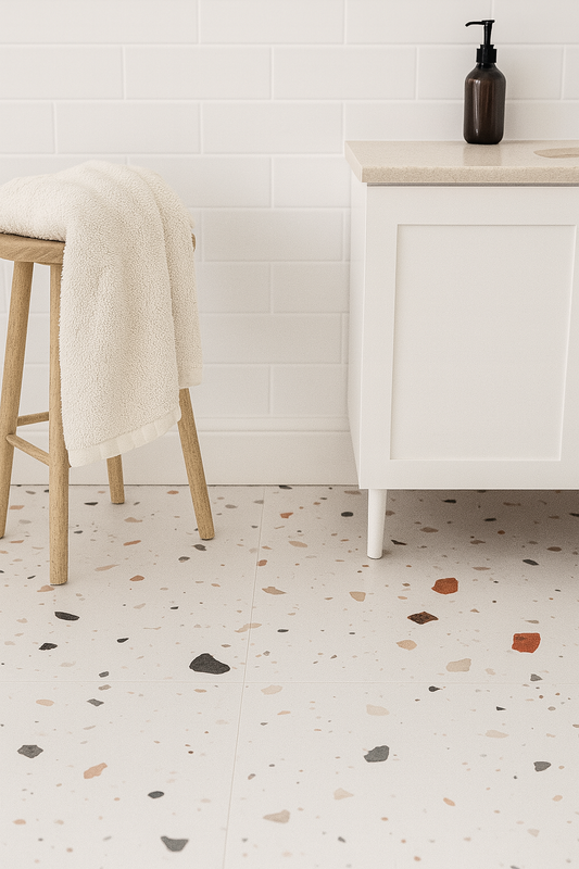 Vinyl Floor Stick on Tile - Luxe Terrazzo