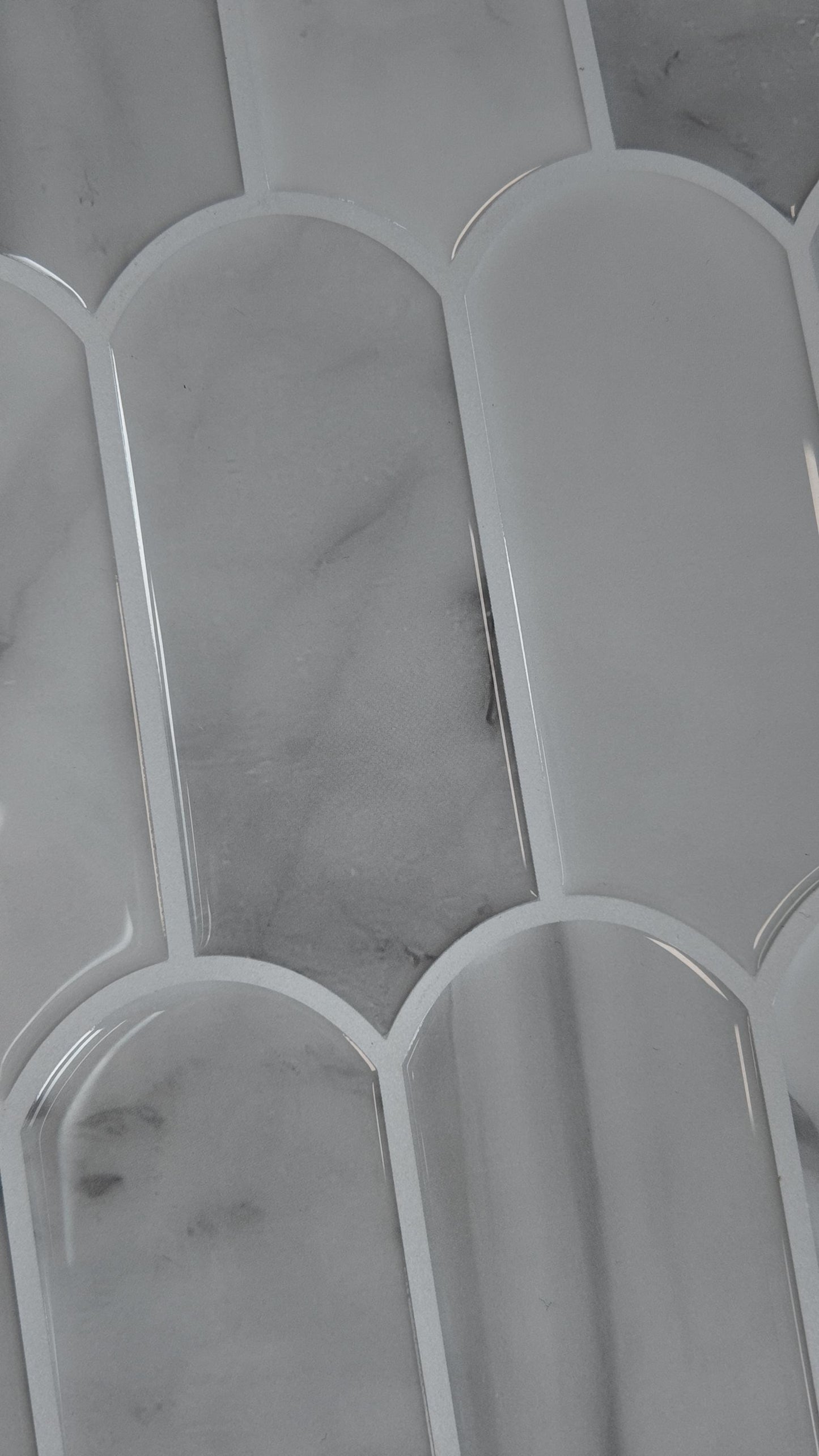 Feather Stick on Tile - Grey Marble