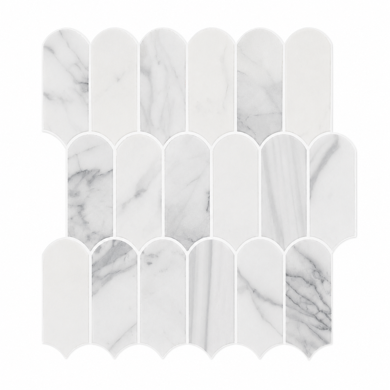 Peel and stick on Tile - Feather Grey Marble