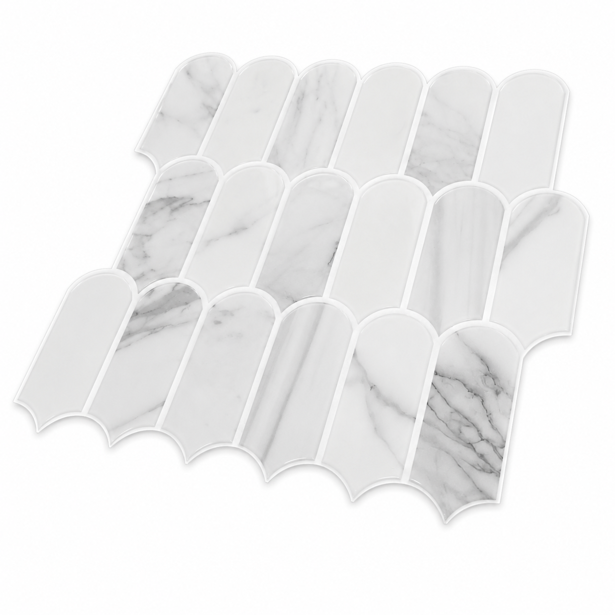 Peel and stick on Tile - Feather Grey Marble