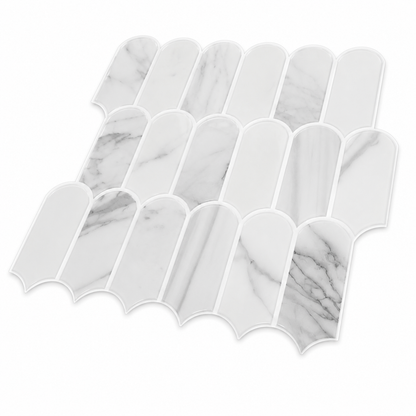 Peel and stick on Tile - Feather Grey Marble