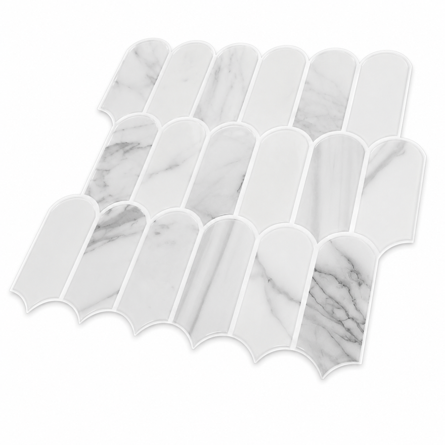 Peel and stick on Tile - Feather Grey Marble