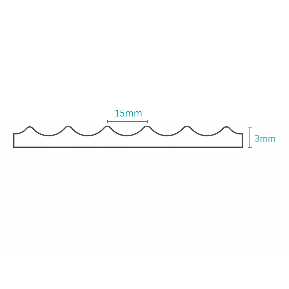 Flexible Wood Roll Panels - Scallop
