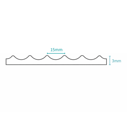 Flexible Wood Roll Panels - Scallop