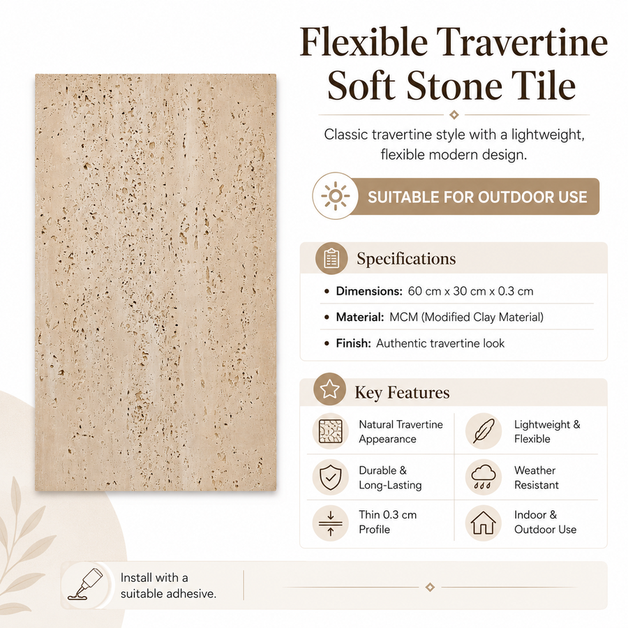 Soft Stone Travertine - Beige