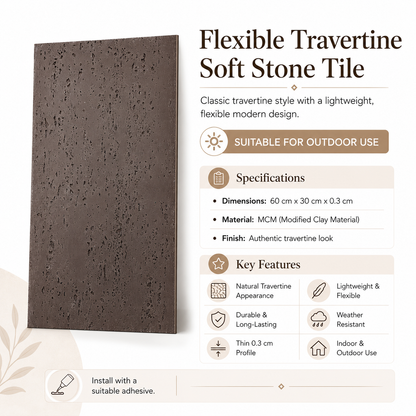 Soft Stone Travertine - Brown