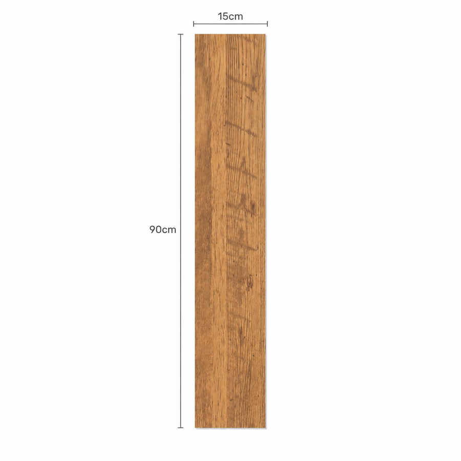 Vinyl Floor Planks Stick on Tile - Walnut
