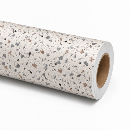 Adhesive Vinyl Wrap - Light Grey Terrazzo