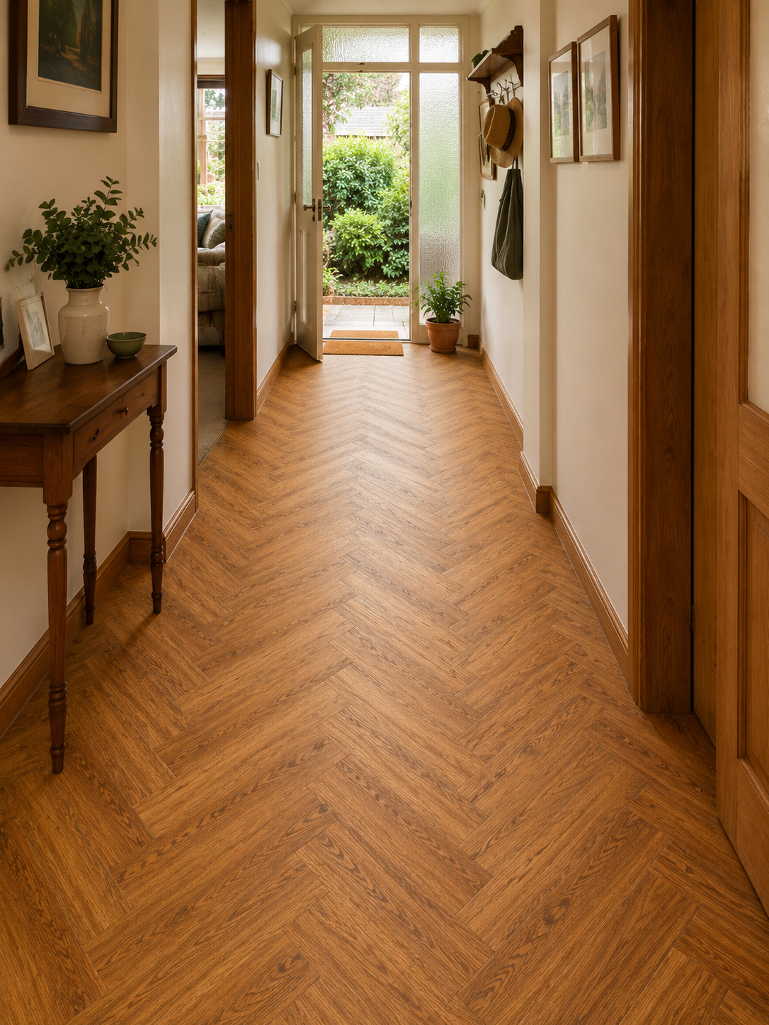 Vinyl Floor Planks Stick on Tile - Walnut