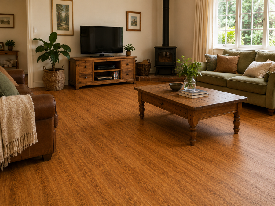 Vinyl Floor Planks Stick on Tile - Walnut