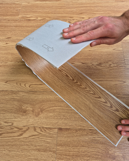 Vinyl Floor Planks Stick on Tile - Warm Oak
