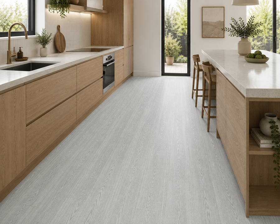 Vinyl Floor Planks Stick on Tile - Whitewashed Oak