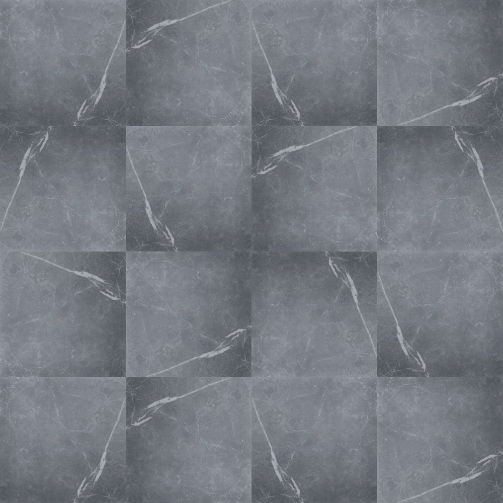 Vinyl Floor Stick on Tile - Grey Marble