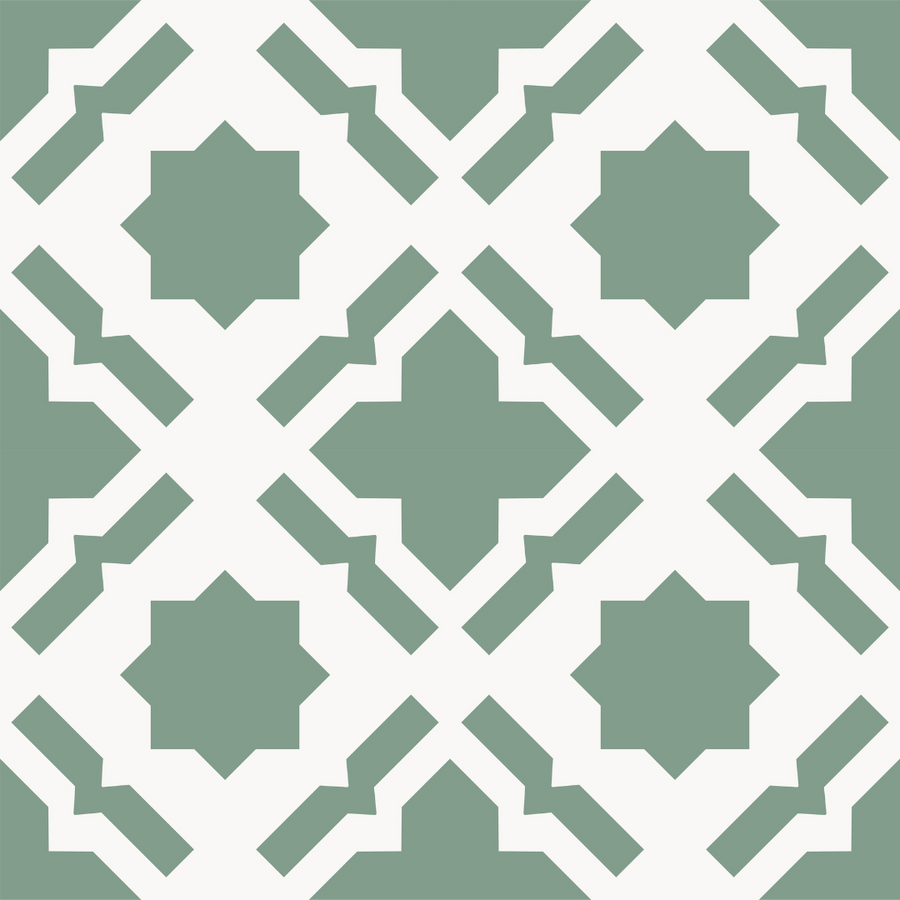 Vinyl Floor Stick on Tile - Sage Star