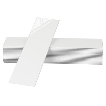 Long Subway Stick on Composite Tile - Gloss White