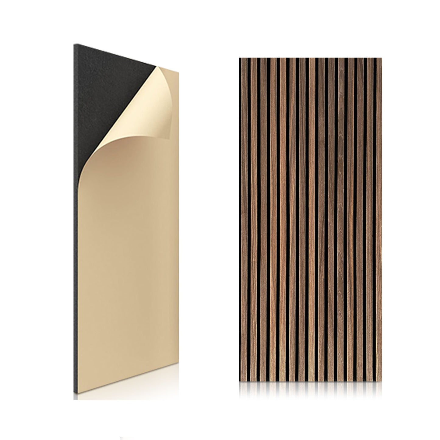 Acoustic Peel & Stick Panels - Walnut