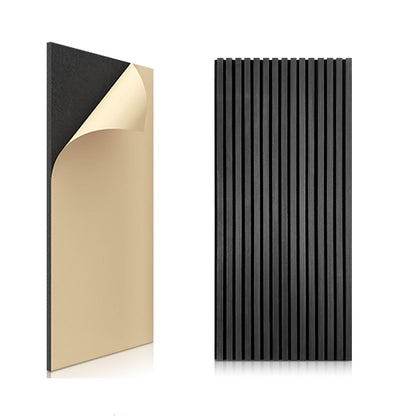 Acoustic Peel & Stick Panels - Charcoal Oak