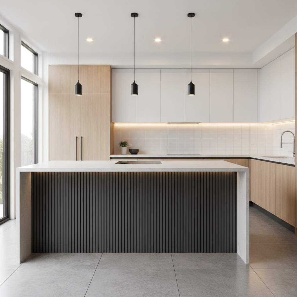 Acoustic Peel & Stick Panels - Charcoal Oak