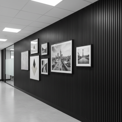 Acoustic Peel & Stick Panels - Charcoal Oak