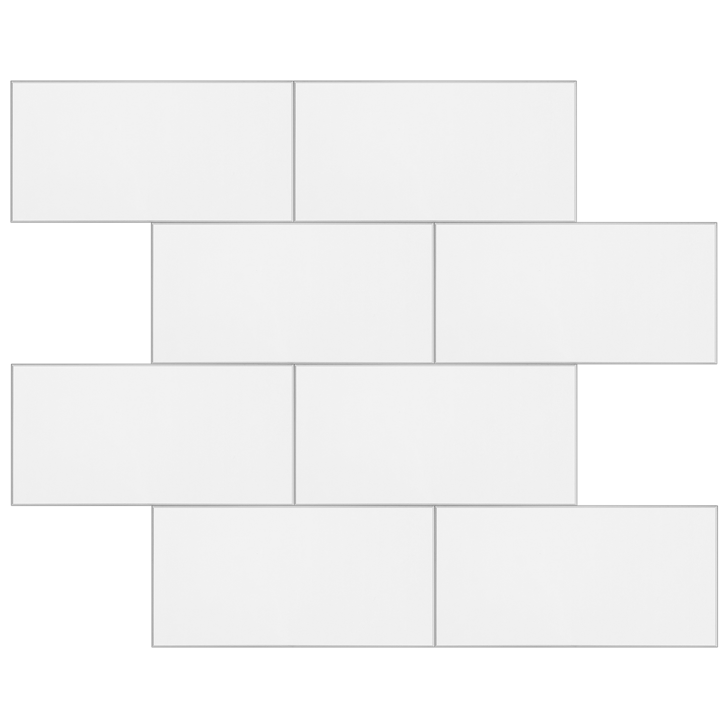 Subway Stick on Composite Tile - Gloss White