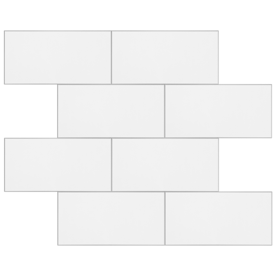Subway Stick on Composite Tile - Gloss White