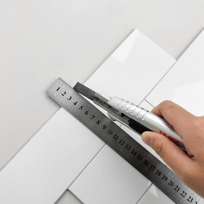 Subway Stick on Composite Tile - Gloss White