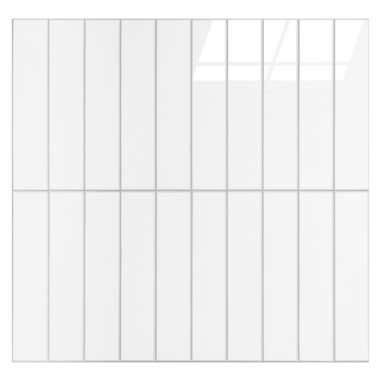 Kit Kat Stick on Composite Tile - Gloss White