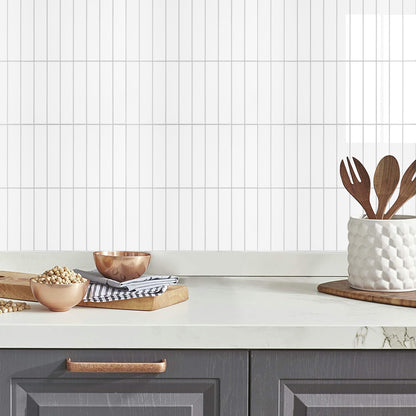 Kit Kat Stick on Composite Tile - Gloss White