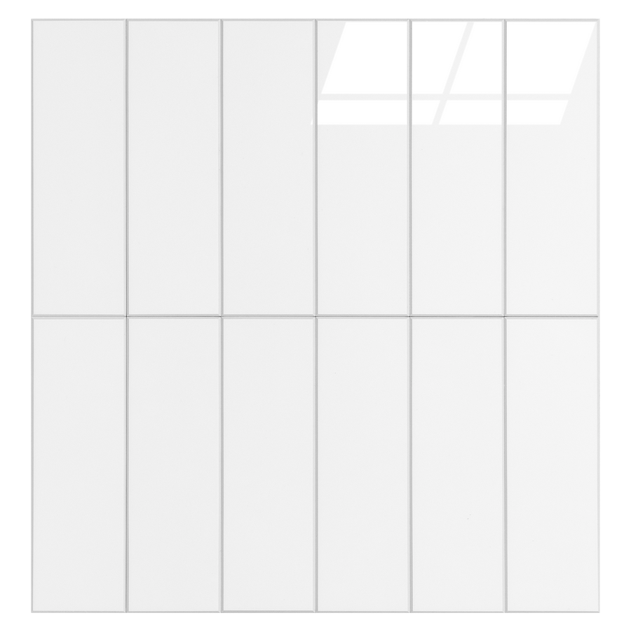 Large Kit Kat Stick on Composite Tile - Gloss White