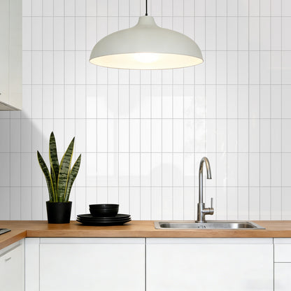 Large Kit Kat Stick on Composite Tile - Gloss White