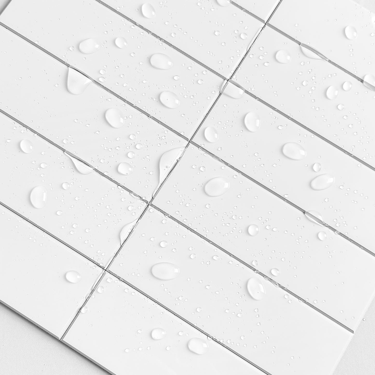 Large Kit Kat Stick on Composite Tile - Gloss White