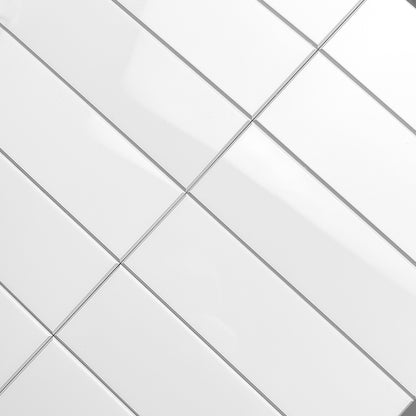 Large Kit Kat Stick on Composite Tile - Gloss White