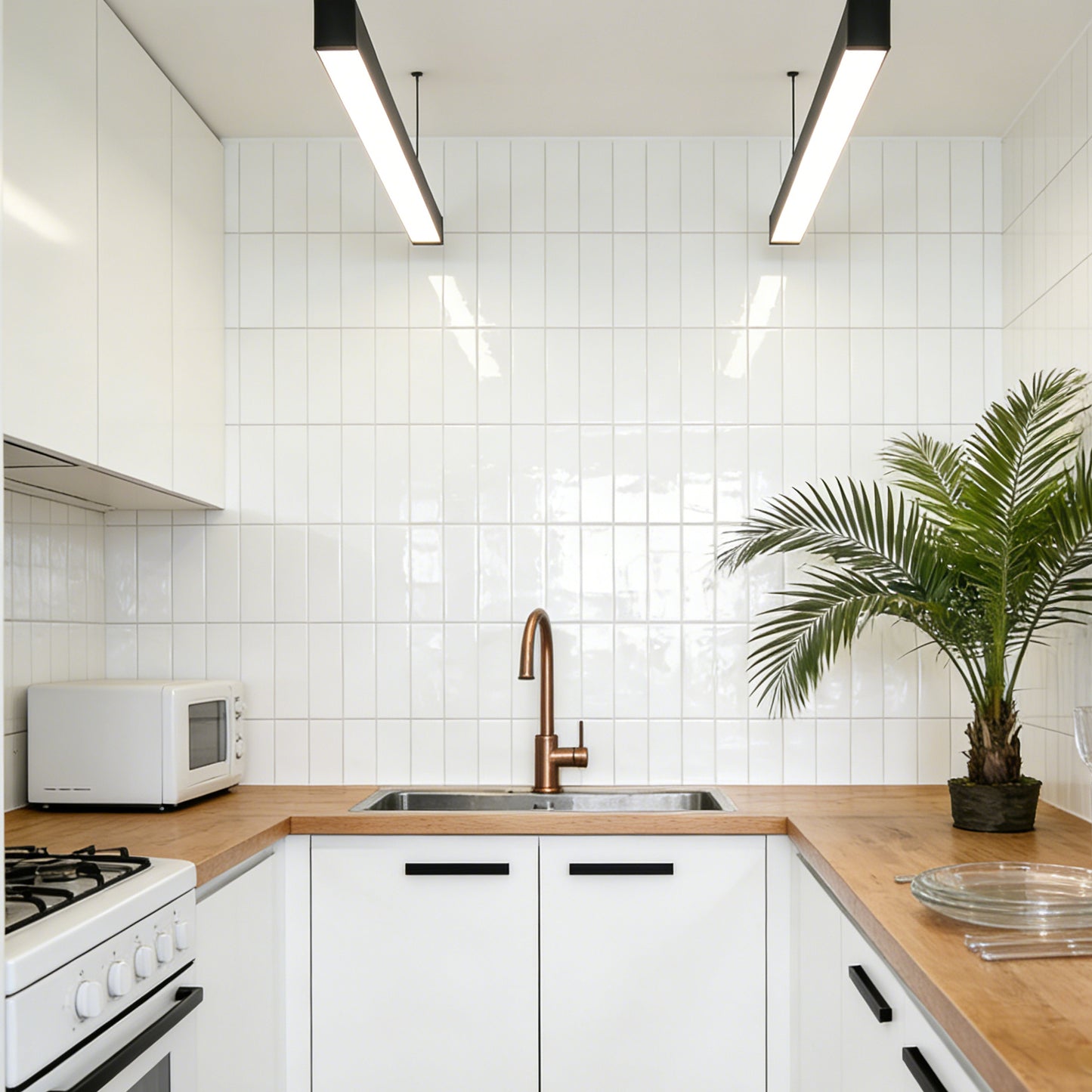 Large Kit Kat Stick on Composite Tile - Gloss White