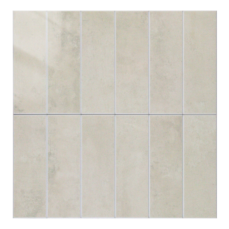 Beige tiles arranged in a grid pattern on a white background