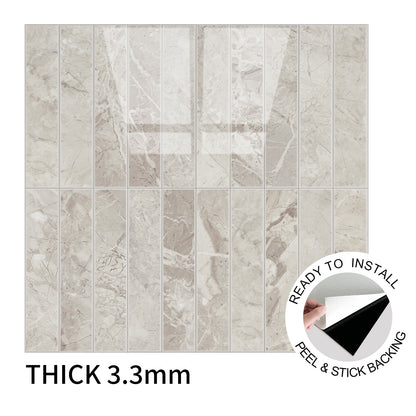 Kit Kat Stick on Composite Tile - Natural Marble