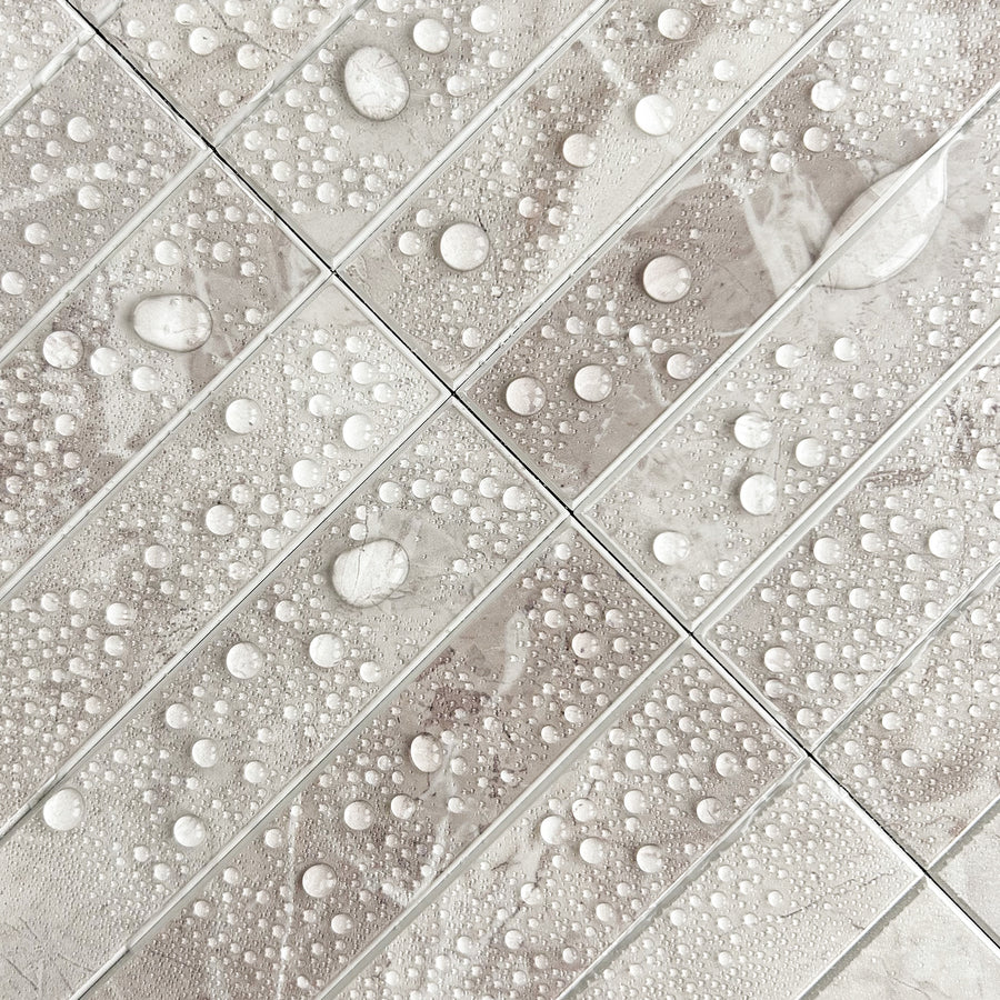 Kit Kat Stick on Composite Tile - Natural Marble